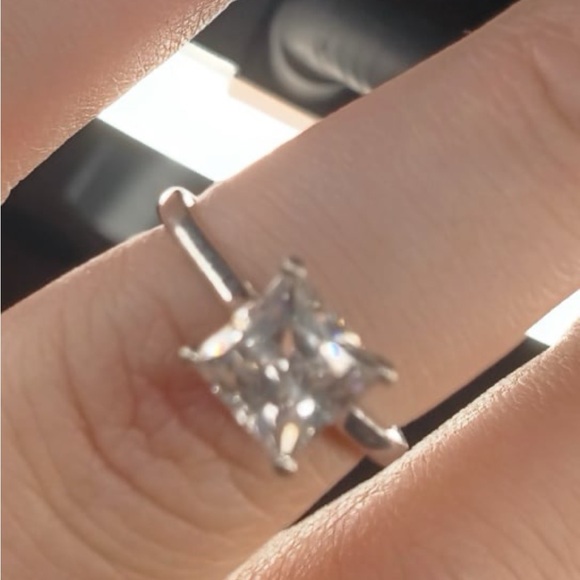 LUXORO Solitaire Ring (Size 6.0) Made with Zirconia from Swarovs - Picture 2 of 7